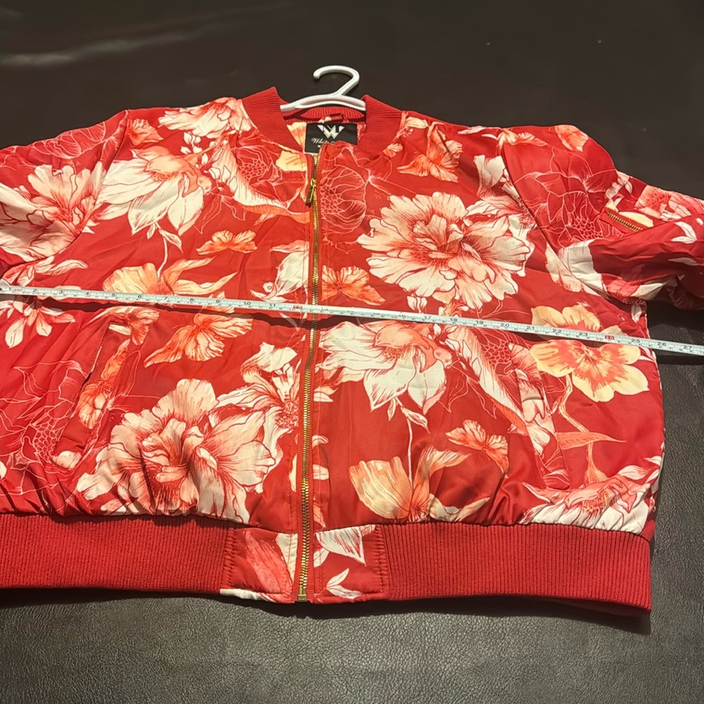 *SOLD* White Mark Floral Jacket Red/White With No Callouts Size 2X - Picture 6 of 8